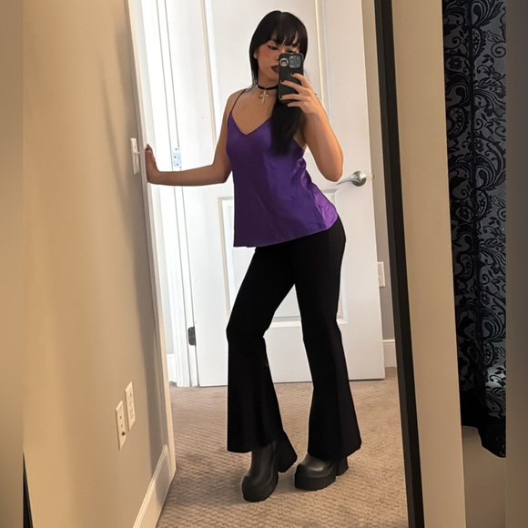 Dark Purple Silk Spaghetti Strap Blouse - Victoria Secret - Picture 8 of 8